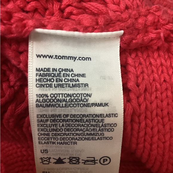 Vintage Style Tommy Hilfiger Pink Ombre Cable Chunky Sweater L - Picture 6 of 7